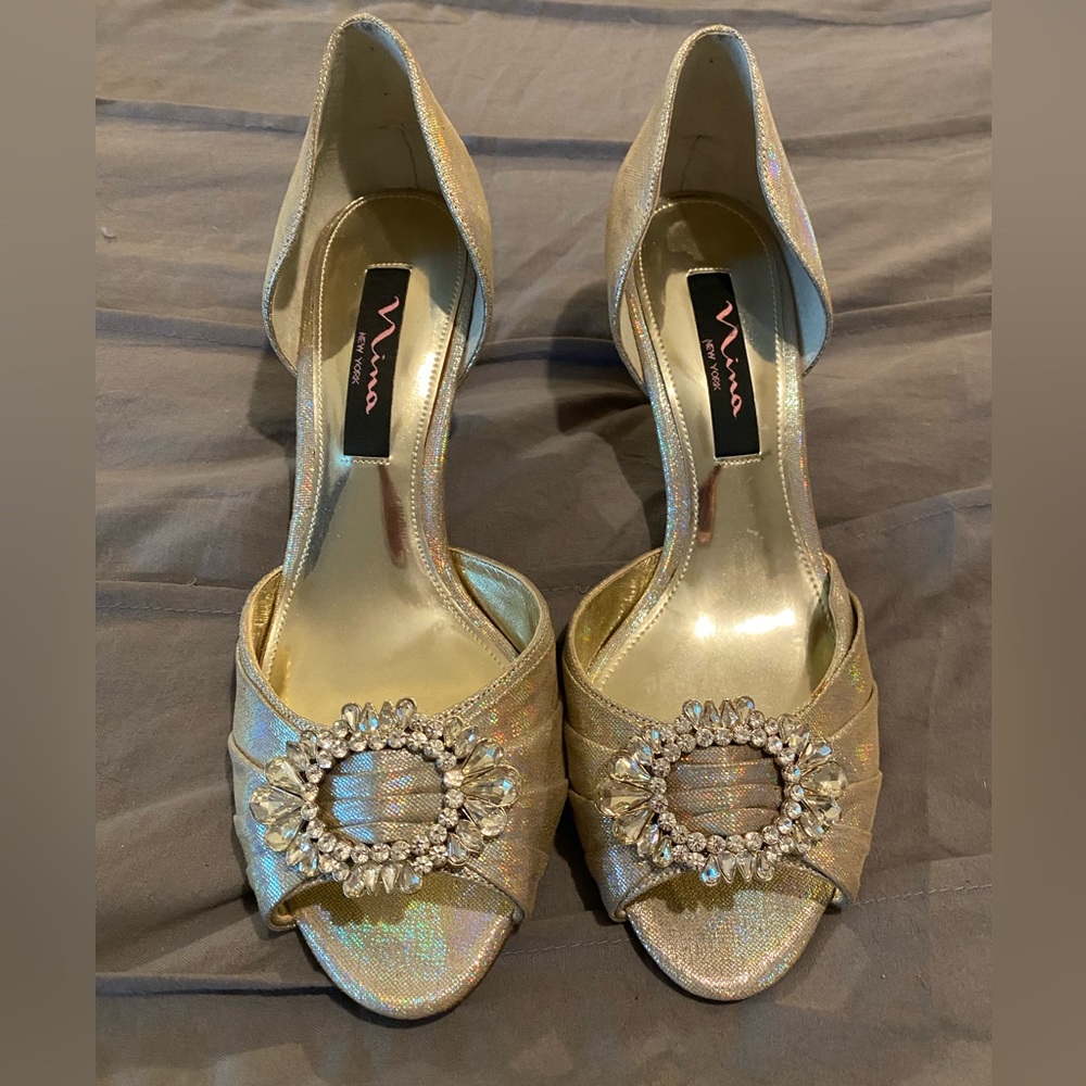 Nina Peep Toe Heels